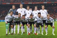 (backrow (L-R)) goalkeeper Manuel Neuer of Germany, Per Mertesacker of Germany, Mats Hummels of Germany, Lars Bender of Germany, Benedikt Howedes of Germany(frontrow (L-R) Philipp Lahm of Germany, Marco Reus of Germany, Mario Gotze of Germany, Thomas Muller of Germany, Ilkay Gundogan of Germany, Lewis Holtby of Germany during the Friendly match between Holland and Germany at the Amsterdam Arena on November 14, 2012 in Amsterdam, The Netherlands.(Photo by VI Images via Getty Images)