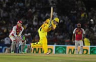 Chennai Super Kings openers Michael Hussey in action during the match between Kings XI Punjab and Chennai Super Kings at Mohali stadium in Punjab on April 10, 2013. Chennai Super Kings won the match by 10 wickets and 16 balls remaining. (Photo: IANS)