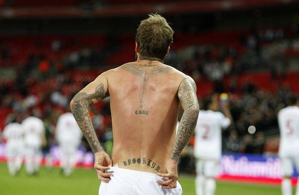 David Beckham and his tattoos