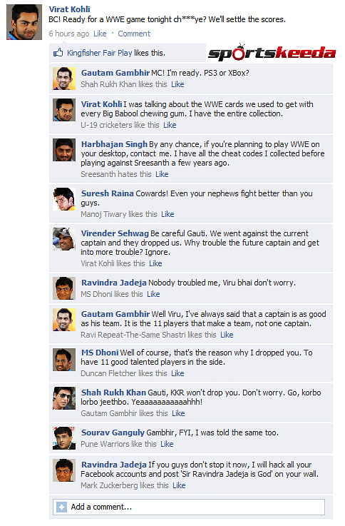 FB Wall: Kohli and Gambhir continue fight on Facebook