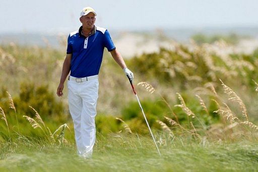 Marcel Siem of Germany hits off the sixth tee at the Ocean Course on August 12, 2012 in Kiawah Island, South Carolina