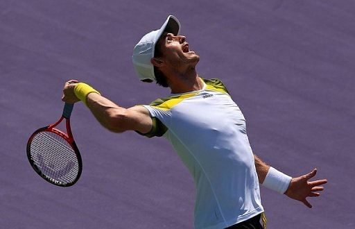 Andy Murray plays in the final of the Sony Open on March 31, 2013