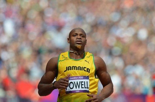 Jamaica&#039;s Asafa Powell is pictured during the men&#039;s 100m heats at the London Olympics on August 4, 2012