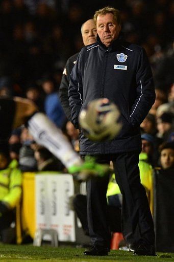 QPR manager Harry Redknapp is pictured during his side&#039;s Premier League match against Fulham on April 1, 2013