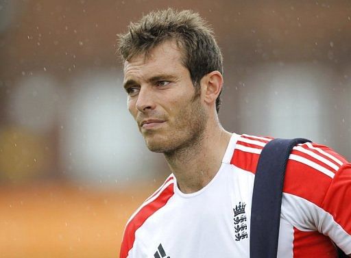 Bowler Chris Tremlett trains at Lord&#039;s Cricket Ground in London, on July 19, 2011