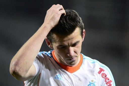 Joey Barton pictured at the Stade Velodrome in Marseille on December 9, 2012