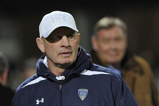 Clermont coach Vern Cotter during a French Top 14 match on March 9, 2013