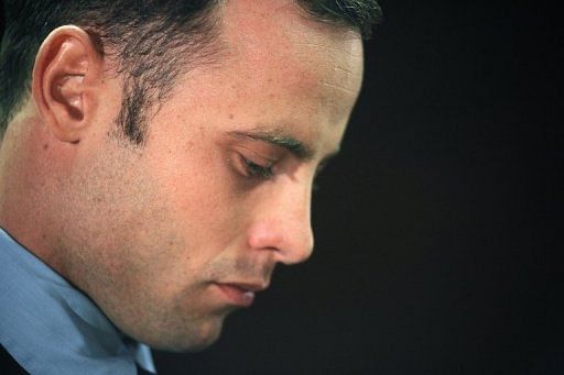 South African Olympic sprinter Oscar Pistorius appears at the Magistrate Court in Pretoria on February 22, 2013