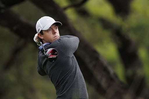 Rory McIlroy hits a drive during the first round of the Texas Open on April 4, 2013