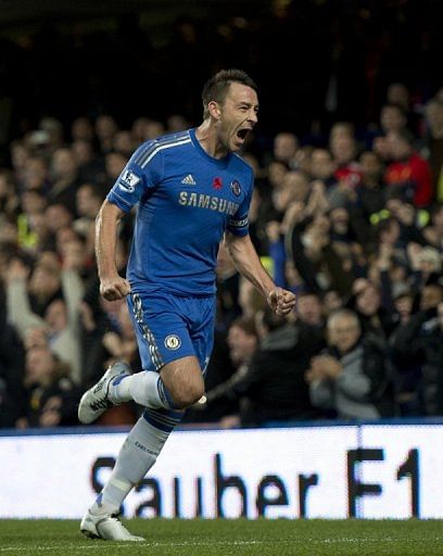 Chelsea's John Terry celebrates after scoring a goal againt Liverpool, at Stamford Bridge, on November 11, 2012 Chelsea's John Terry celebrates after scoring a goal againt Liverpool, at Stamford Bridge, on November 11, 2012