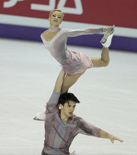 Tatiana Volosozhar and Maxim Trankov, pictured during the 2013 World Figure Skating Championships, on March 15, 2013