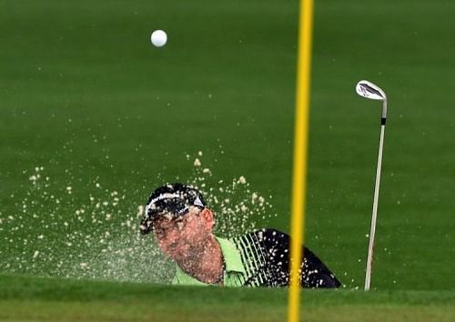 Sergio Garcia hits the ball during the first round of the 77th Masters on April 11, 2013 in Augusta