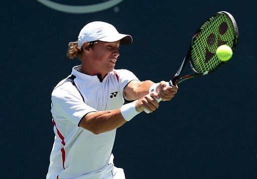 Ricardas Berankis of Lithuania, pictured during a match in Los Angeles, California, on July 27, 2012