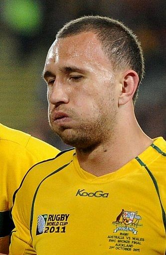 Quade Cooper, pictured during a 2011 Rugby World Cup match in Auckland, on October 21, 2011