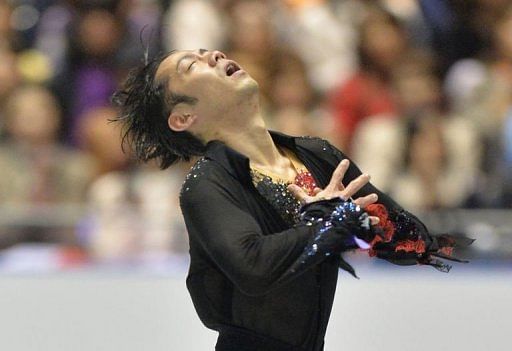Japan&#039;s Daisuke Takahashi performs in the men&#039;s free skate event in Tokyo on April 12, 2013