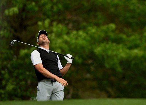 Sergio Garcia of Spain plays during the second round of the 77th Masters, April 12, 2013 in Augusta, Georgia