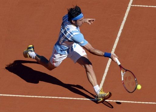 Juan Monaco, pictured during the Davis Cup quarterfinals in Buenos Aires on April 7, 2013
