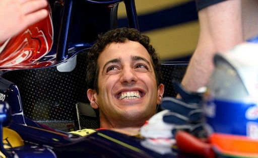 Toro Rosso driver Daniel Ricciardo of Australia at the Formula One Australian Grand Prix in Melbourne on March 16, 2013