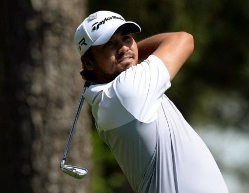 Jason Day of Australia plays during the third round of the 77th Masters, April 13, 2013 in Augusta, Georgia
