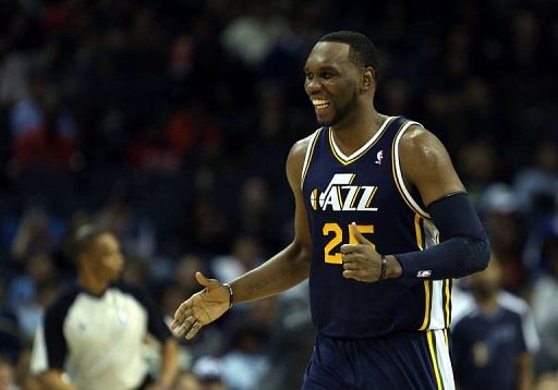 Utah Jazz&#039;s Al Jefferson is pictured during an NBA game in Charlotte, North Carolina on January 9, 2013