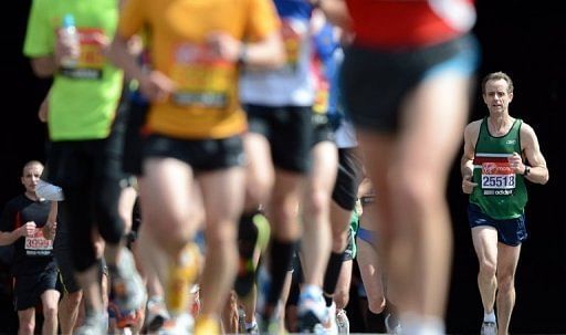 Runners compete in last year&#039;s London marathon on April 22, 2012