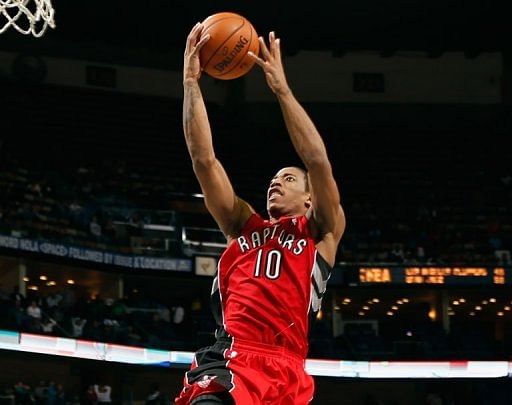 Toronto Raptors&#039; DeMar DeRozan is pictured during a game at New Orleans Arena in Louisiana on December 28, 2012