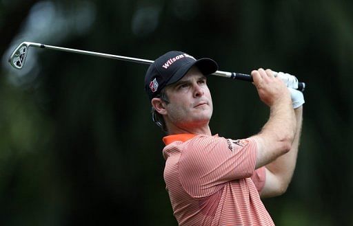 Kevin Streelman hits a tee shot during the second round of the RBC Heritage on April 19, 2013