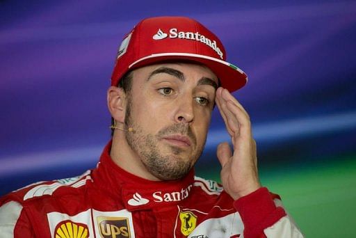 Ferrari&#039;s Fernando Alonso attends a news conference in Shanghai on April 14, 2013
