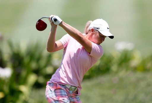 Suzann Pettersen tees off during the final round of the LPGA LOTTE Championship on April 20, 2013