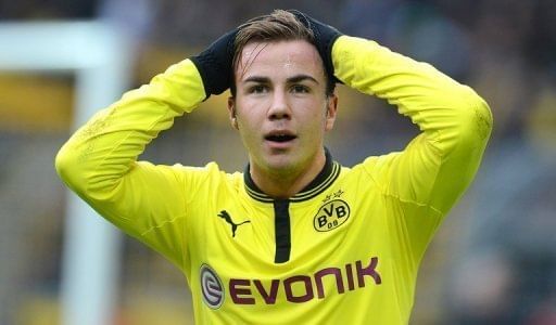 Dortmund midfielder Mario Goetze pictured during a Bundesliga match against Hamburger SV on February 9, 2013