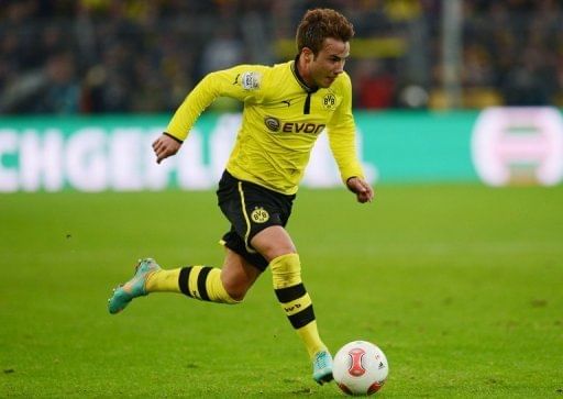 Dortmund midfielder Mario Goetze pictured during a Bundesliga match against VfB Stuttgart on November 3, 2012