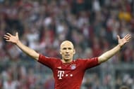 Bayern Munich's midfielder Arjen Robben celebrates scoring on April 23, 2013 in Munich