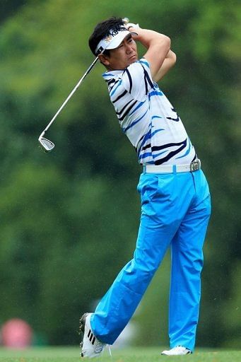 South Korea's Y.E. Yang is pictured during the Masters tournament in Augusta, Georgia on April 12, 2013