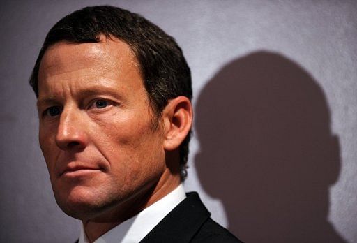 Lance Armstrong attends a press conference in Los Angeles in the US on February 28, 2011
