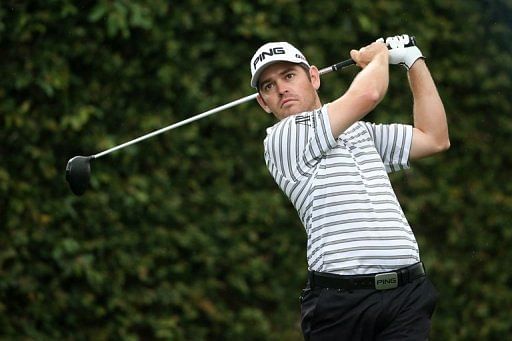 South Africa&#039;s Louis Oosthuizen tees off during the second round of the 2013 Masters in Augusta on April 12, 2013