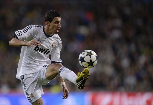 Angel Di Maria pictured during Real Madrid&#039;s Champions League quarter-final first leg against Galatasaray, April 3, 2013