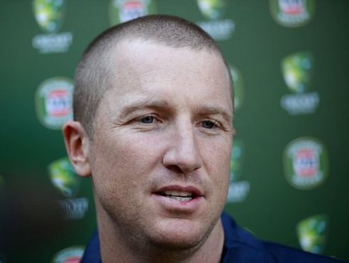 Australian Test cricket vice-captain Brad Haddin speaks to the media in Sydney on April 24, 2013 Australian Test cricket vice-captain Brad Haddin speaks to the media in Sydney on April 24, 2013