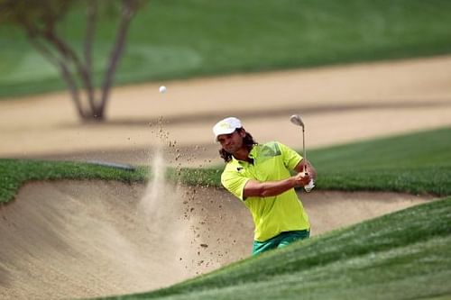 Sweden's Johan Edfors is pictured during a golf tournament in Dubai on February 9, 2012