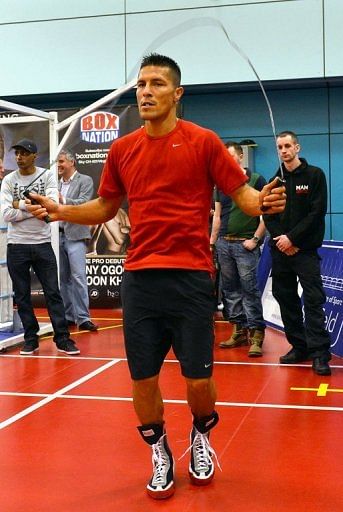 Mexico&#039;s Julio Diaz, pictured during a training session in Sheffield on April 24, 2013