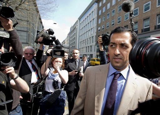 Godolphin trainer Mahmood al-Zarooni arrives for a disciplinary hearing at the BHA in London on April 25, 2013