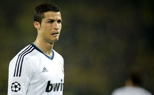 Real Madrid&#039;s Portuguese forward Cristiano Ronaldo in action on April 24, 2013 in Dortmund, western Germany