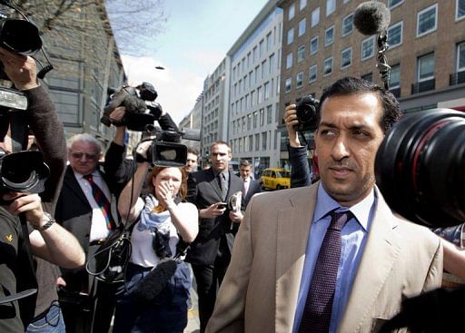 Godolphin trainer Mahmood al-Zarooni arrives for a disciplinary hearing in London, April 25, 2013