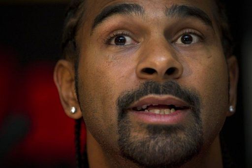 British former WBA heavyweight boxing champion David Haye attends a press conference in London on March 28, 2013