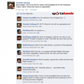 Sehwag axed from Champions Trophy, FB wall revealed