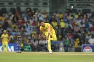 Chennai Super Kings Shadab Jakati bowls