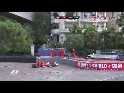 Video: Massa, Grosjean and Sutil crash during the 2013 Monaco GP FP3