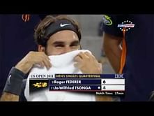Video: Federer reaction to a fan dancing in the stands
