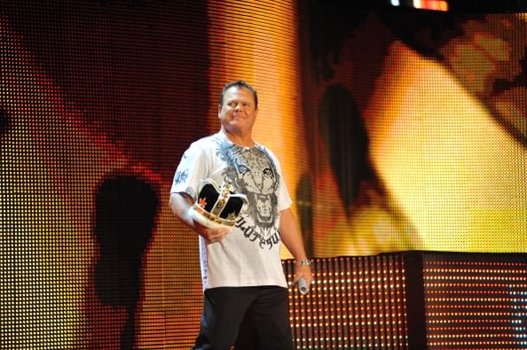 Jerry "The King" Lawler piledrives female wrestler to win return match