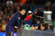 erard Pique of Barcelona reacts after scoring an own goal during the UEFA Champions League semi final second leg match between Barcelona and FC Bayern Muenchen at Nou Camp on May 1, 2013 in Barcelona, Spain. (Photo by Mike Hewitt/Getty Images)