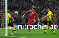 Mario Mandzukic of FC Bayern Muenchen scores his side's first goal